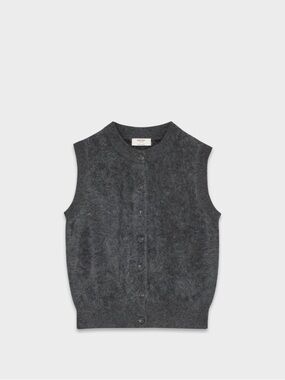 Wilfred Aritzia Brushed Cashmere Sleeveless Cardigan, Size S